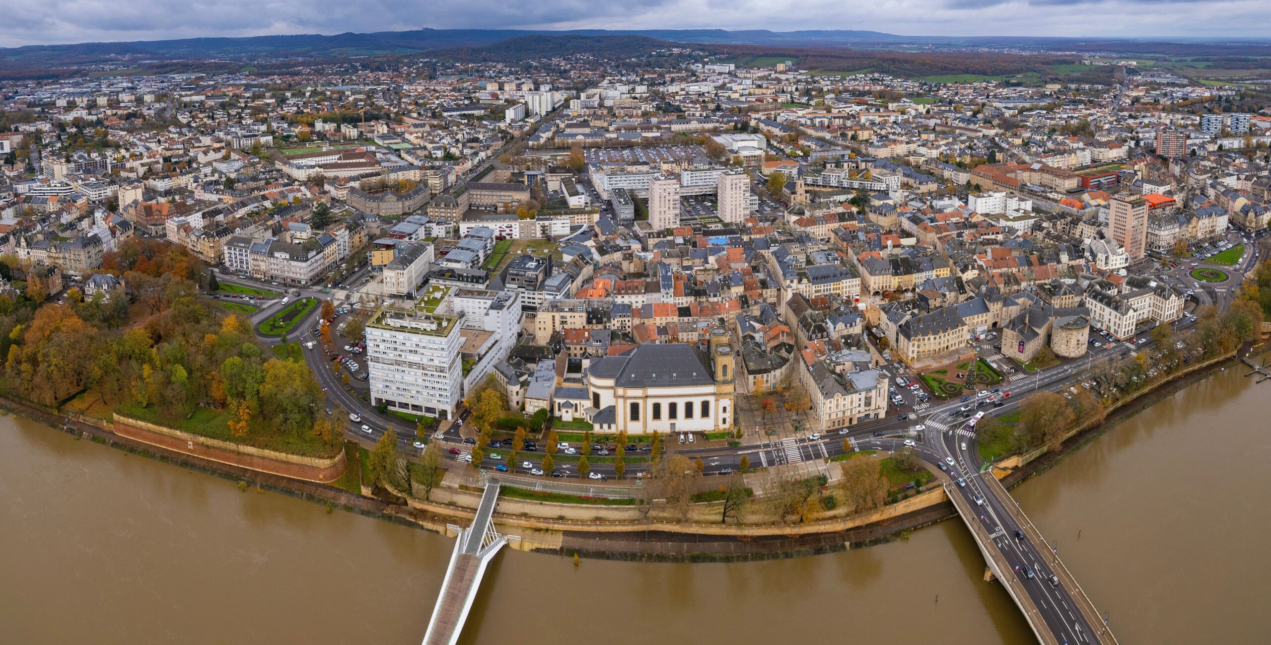 Vue du secteur de Thionville en Moselle
